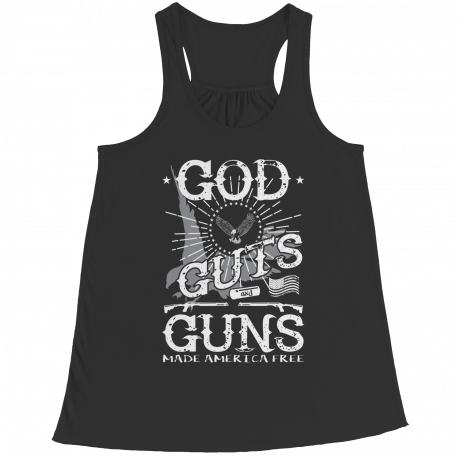Limited Edition - God Guts Guns - Bella Flowy Racerback Tank