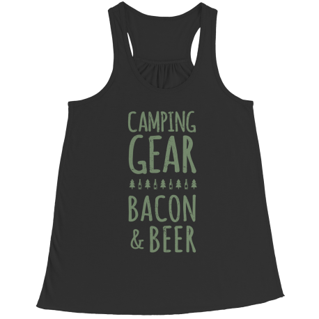 Camping Gear Bacon And Beer