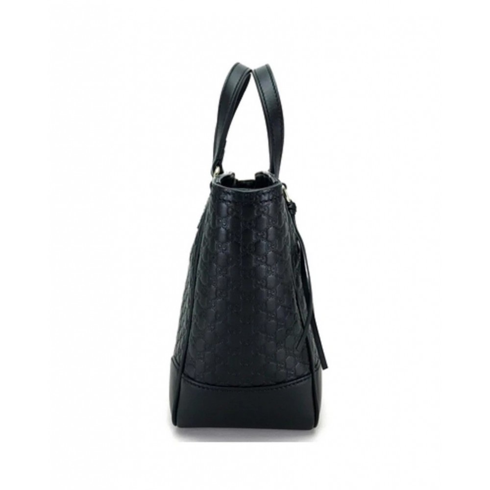 Gucci Womens Black Microguccissima Small Crossbody Bag Tote Handbag