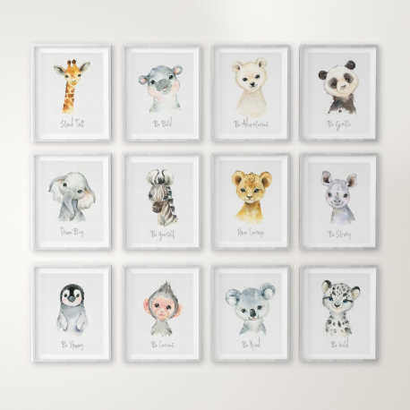 Safari Animals Nursery Print | Nursery Animals Art | Jungle Nursery Decor | Safari Nursery Wall Art | Baby Decor | Single Print