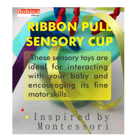 Montessori Toys |  Sensory toy | Sensory ribbon pull cup | Montessori Toy | Ribbon Pull toy |  ADHD  Autism| Calming Down Anxiet