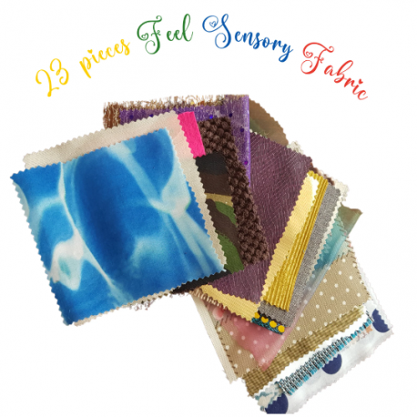 Montessori Toys | Sensory toy |Sensory squares  fabric (23 types of different textures), Colour Game. Sinnesquadrate. Jeu Sensor