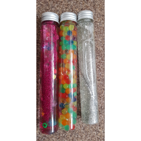 Sensory Bottle Calming Glitter Bottles | Pack of 2 Calm Down Bottles | Autism Sensory Bottles | Calm & Focus Kids Gift | Kids An
