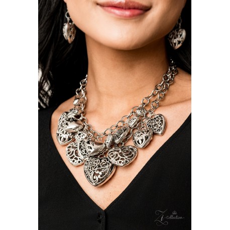 Cherish - Silver Hearts, Necklace Set - Zi Collection 2019