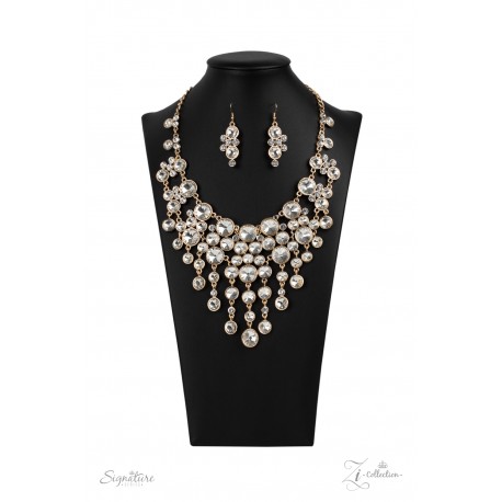 THE ROSA 2020 - EXCLUSIVE ZI COLLECTION GOLD & RHINESTONE NECKLACE