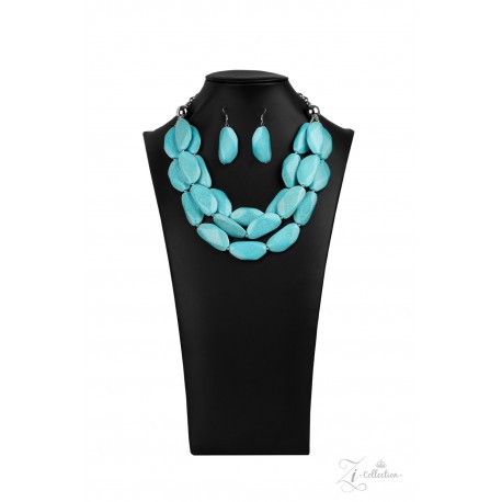 AUTHENTIC 2020 - EXCLUSIVE ZI COLLECTION TURQUOISE BLUE NECLACE