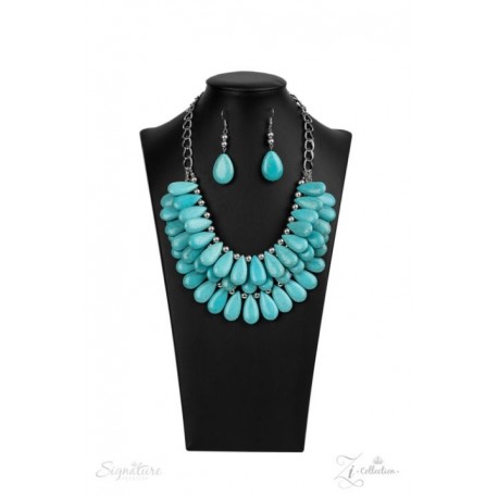 THE AMY 2020 - EXCLUSIVE ZI COLLECTION TURQUOISE BLUE NECKLACE