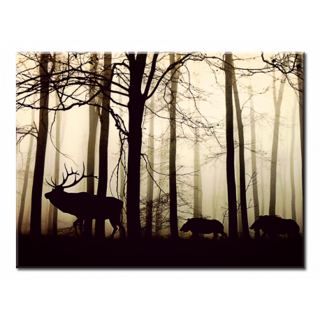 Forest Fog Wild Boar - 1 panel XL
