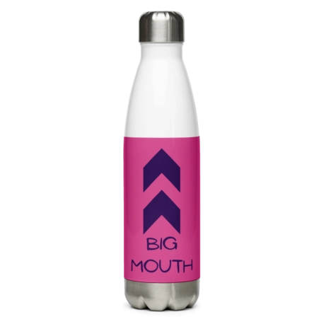 Big Mouth Stainless Steel Water Bottle - Purple & Pink