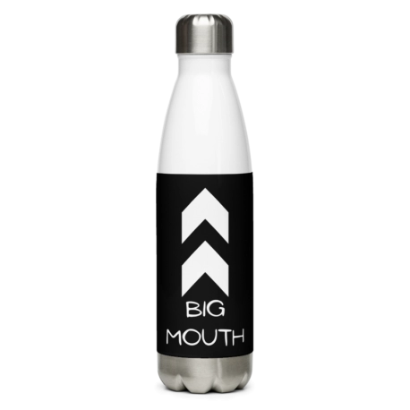 Big Mouth Stainless Steel Water Bottle - White & Black