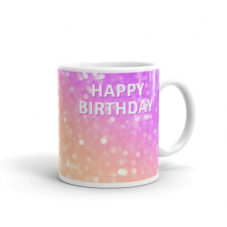 Happy Birthday Mug Bubbles