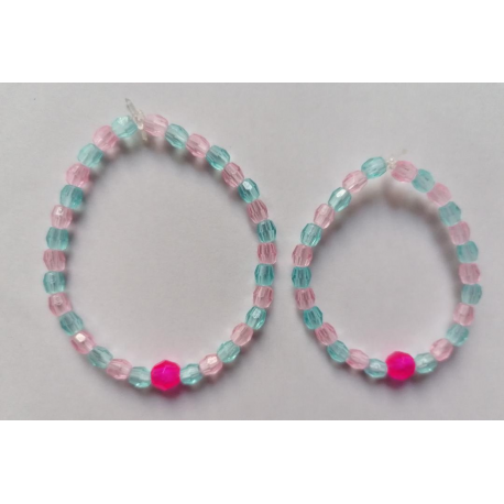 Two Beautiful Handmade Beaded Bracelet Set for Children (aged up to 16 years old)
