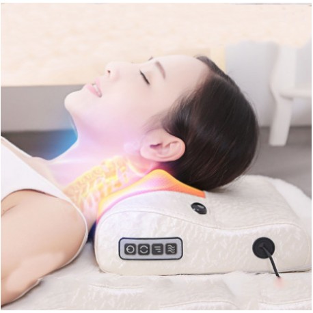 Infrared Heating Neck Shoulder Back Body Multifunctional Massage Pillow Shiatsu Massager Device Cervical Healthy Massageador New
