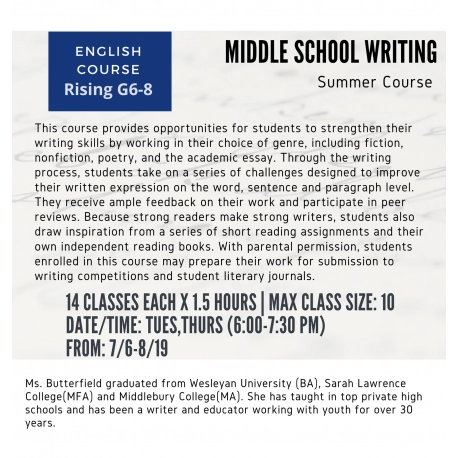 Middle School Writing (Summer)