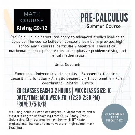 Pre-Calculus (Summer)