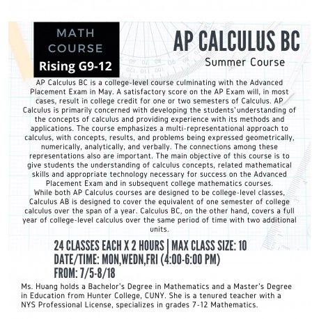 AP Calculus BC (Summer)