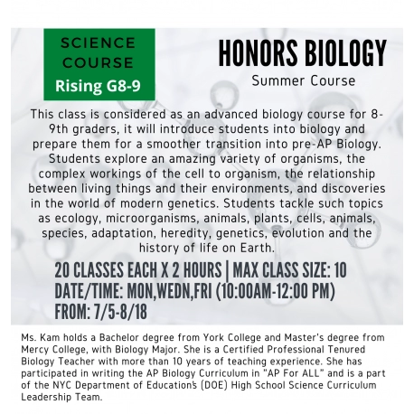 Honors Biology (Summer)