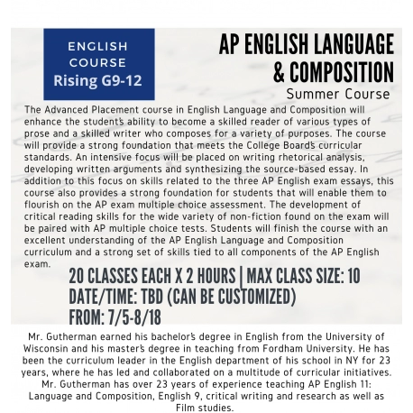 AP English Language & Composition (Summer)