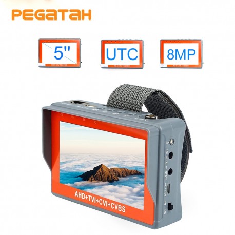 5 inch 5MP CCTV Camera Tester AHD Tester monitor TVI CVI CVBS portable CCTV tester Monitor Support UTP PTZ tester cameras