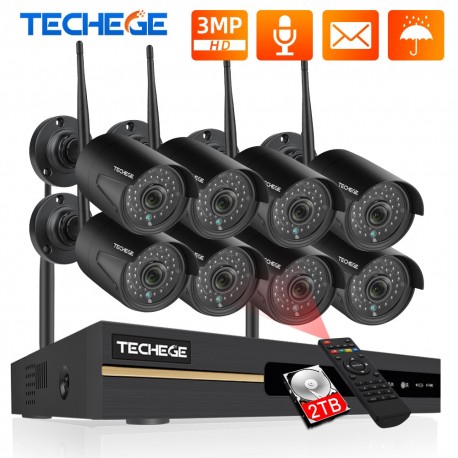 Techege 8CH 3MP Wireless CCTV Security Camera System