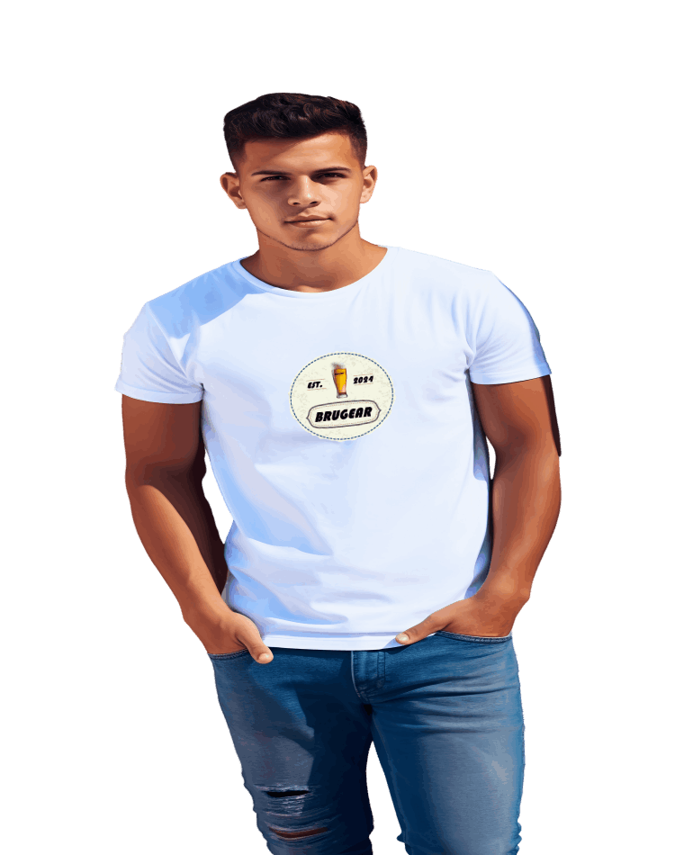 man-in-white-tee-brugear-logo