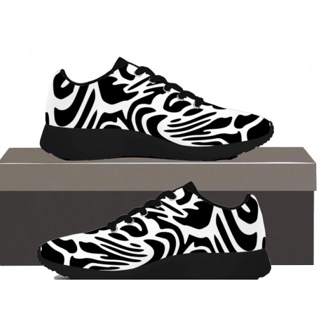 Kids Sneakers - Black Zebra