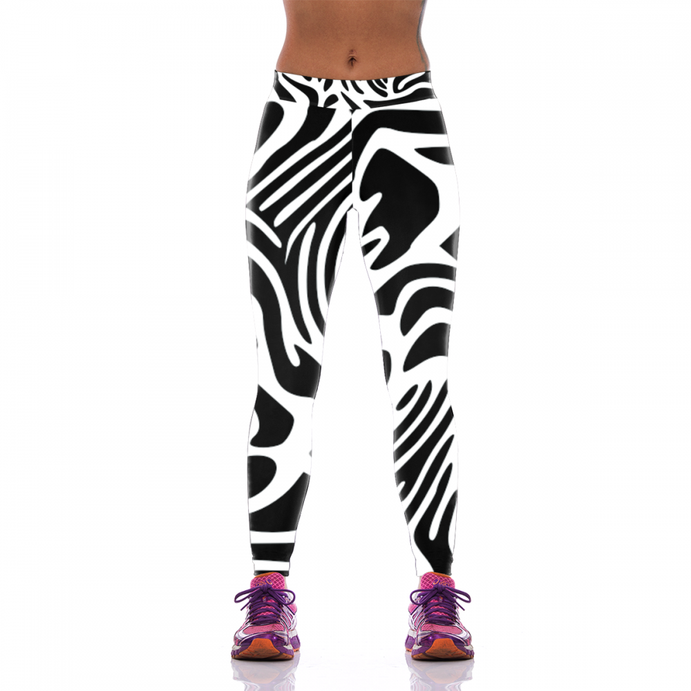 Leggings Black Zebra