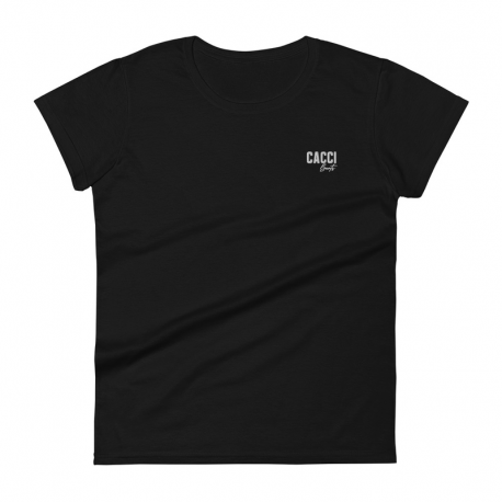 Women's Short Sleeve T-shirt | White Logo | Embroidery