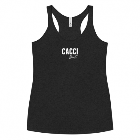 Women's Racerback Tank | White Logo | Printed