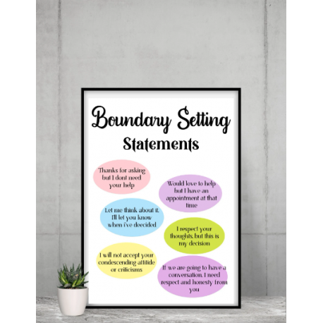 Social Worker Office, Work Poster School, Boundary Setting Statements, Mental Health Wall Art Counselling Signs Care Love Psycho