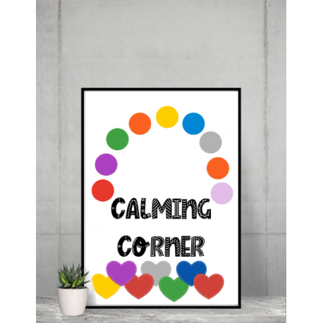 Calming Corner Poster Decor Digital Download  Therapist Sign Mental Health Poster decor