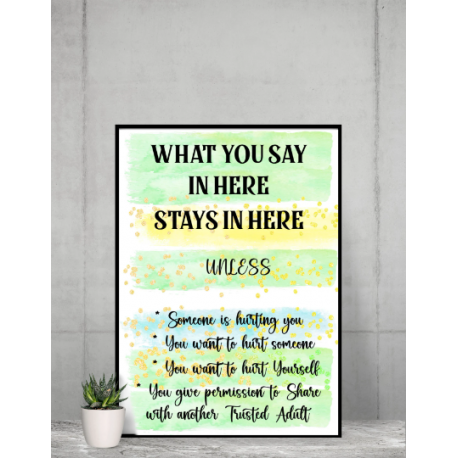 Therapist Counsellor Poster Office Decor Digital Download Therapist Sign Kids Mental Health Poster decor