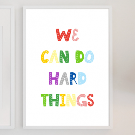 Inspirational rainbow coloured art, wall art, Kids print, Bedroom art, Digital Download, Motivational quotes, Children's poster