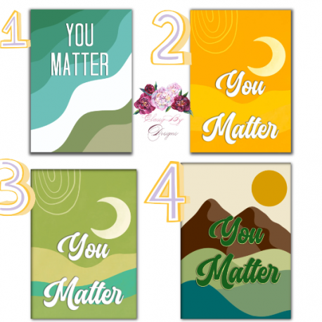 YOU MATTER Mental Health Poster  Affirmations School Counsellor Psychocologist Therapist Office Decor Boho Growth Mindset , Set 