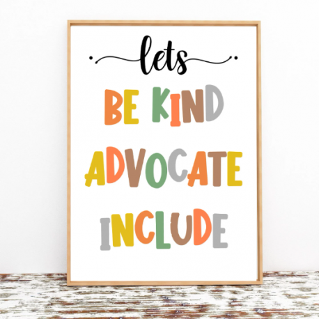 Lets Be Kind digital print, Classroom quotes, Digital Download, Children's poster, Children's bedroom, Student print, Playroom d