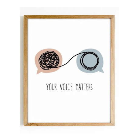 Your voice matters, talking helps, psychotherapy, Therapy office decor, Counselor office decor, Mental health poster, mindful po