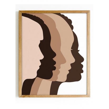 Diversity poster, Abstract faces art, Feminism, All are welcome, Stronger together, Equality Poster, Inclusion, Multicultural, B