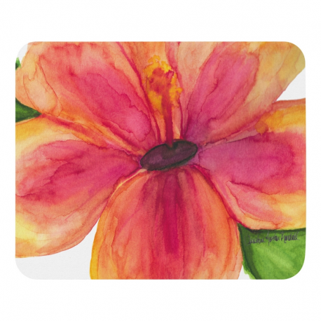 Pink Hibiscus Mouse Pad