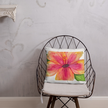 Pink Hibiscus Basic Pillow