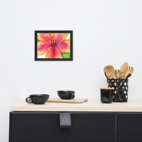 Pink Hibiscus Framed poster