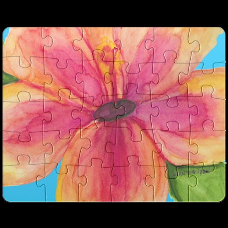 Pink Hibiscus Puzzle (Choose: 30|110|252 or 500 pieces)