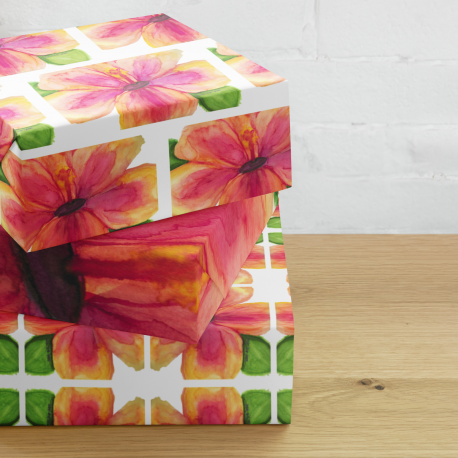 Pink Hibiscus | Wrapping paper sheets