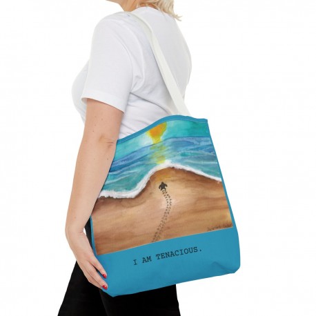Tenacious Turtle Watercolor Tote Bag