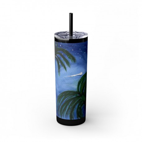 Southbound Satellites Skinny Tumbler with Straw  20oz