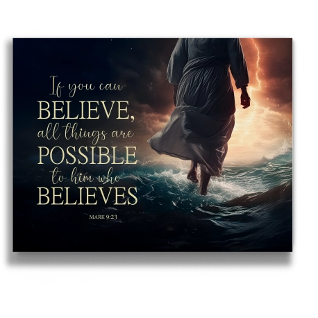 Mark 9:23 Christian Wall Art