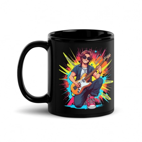 Playing For Christ Black Glossy Mug