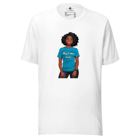 Ladies Hebrews 11:1 Right Now Faith Christian T Shirt