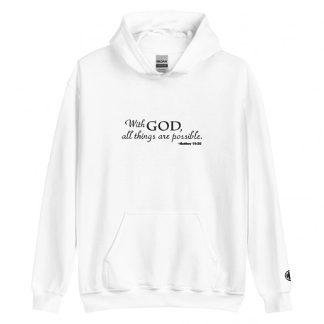 Matthew 19:26 With God All Things Are Possible Unisex Hoodie