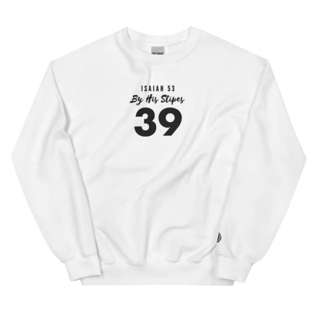 Isaiah 53 By His Stripes Black Engraved Unisex Sweatshirt