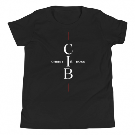Christ Is Boss Cross Youth Short Sleeve T-Shirt